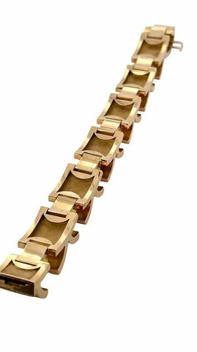 Bracelet Bracelet tank rétro en or jaune 18 carats 58 Facettes