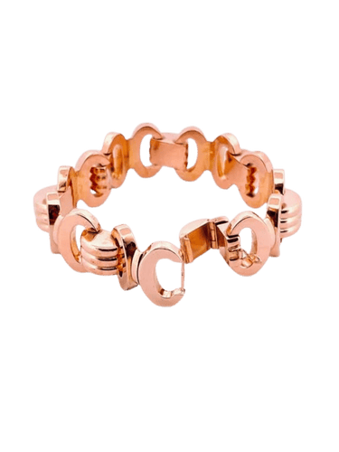 Bracelet Bracelet Tank ancien en or rose 18 carats 58 Facettes