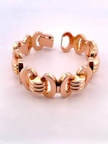Bracelet Bracelet Tank ancien en or rose 18 carats 58 Facettes