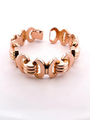 Bracelet Bracelet Tank ancien en or rose 18 carats 58 Facettes