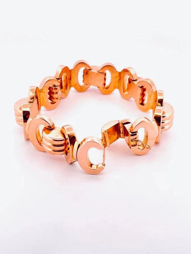 Bracelet Bracelet Tank ancien en or rose 18 carats 58 Facettes