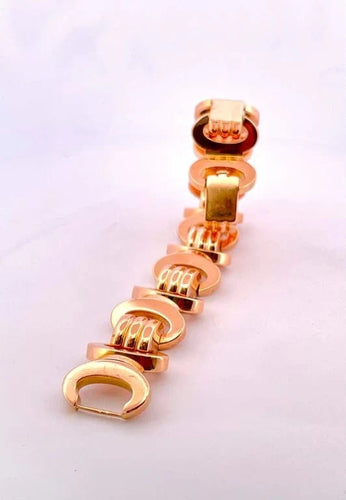 Bracelet Bracelet Tank ancien en or rose 18 carats 58 Facettes