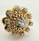 Bague 54 Bague marguerite ancienne en or et diamants naturels 58 Facettes