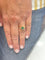 Bague 51 Bague en or jaune 18 carats avec émeraude ovale et diamants 58 Facettes