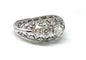 Bague 60 Bague ancienne ajourée en or blanc 18 carats et diamants 58 Facettes