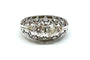Bague 60 Bague ancienne ajourée en or blanc 18 carats et diamants 58 Facettes