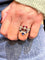 Bague 50 Duo de bagues - Bagues en or blanc avec diamants, rubis et saphirs 58 Facettes