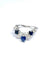 Bague 50 Duo de bagues - Bagues en or blanc avec diamants, rubis et saphirs 58 Facettes