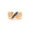 Bague 54 Bague entrelacée en or jaune 18 carats avec saphirs et diamants 58 Facettes