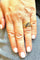 Bague 54 Bague entrelacée en or jaune 18 carats avec saphirs et diamants 58 Facettes