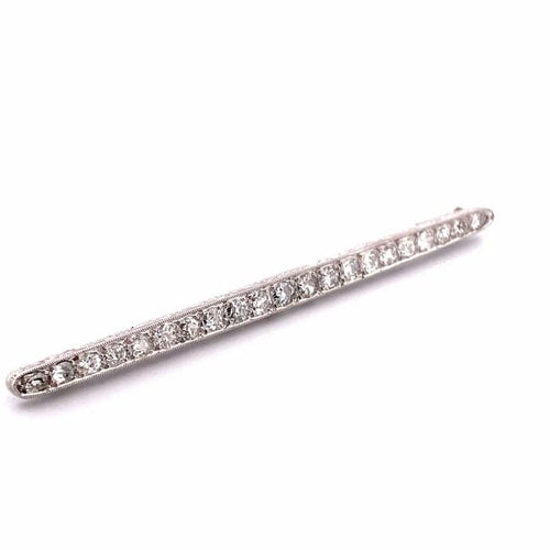 Broche Broche Art déco barrette en platine 850/1000 et diamants 58 Facettes