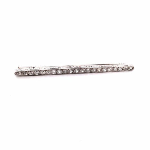 Broche Broche Art déco barrette en platine 850/1000 et diamants 58 Facettes
