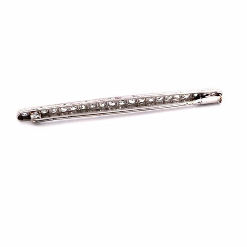 Broche Broche Art déco barrette en platine 850/1000 et diamants 58 Facettes