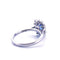 Bague 55 Bague en platine 950 saphir taille émeraude et diamants 58 Facettes