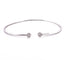 Bracelet Bracelet jonc en or blanc 18 carats avec diamants 58 Facettes