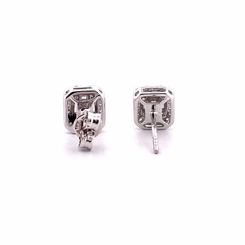 Boucles d'oreilles Boucles d’oreilles en or blanc 18 carats et diamants 58 Facettes