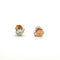 Boucles d'oreilles Puces d’oreilles anciennes - Boucles d’oreilles en or bicolore 18 carats et diamants 58 Facettes