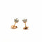 Boucles d'oreilles Puces d’oreilles anciennes - Boucles d’oreilles en or bicolore 18 carats et diamants 58 Facettes
