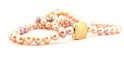 Collier Sautoir en perles baroques avec motif en or jaune 18 carats, saphir et grenats 58 Facettes