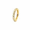 Bague 51 Alliance tour complet en or jaune 18 carats et diamants 58 Facettes