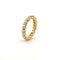 Bague 51 Alliance tour complet en or jaune 18 carats et diamants 58 Facettes