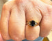 Bague 52 Solitaire - Bague en or jaune 18 carats saphir et diamants 58 Facettes