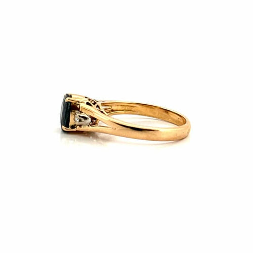 Bague 52 Solitaire - Bague en or jaune 18 carats saphir et diamants 58 Facettes