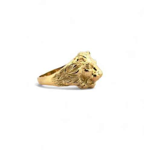 Bague 68 Bague lion en or jaune 18 carats 58 Facettes