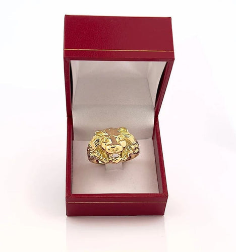 Bague 68 Bague lion en or jaune 18 carats 58 Facettes