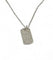 Collier Chaîne et pendentif plaque en or blanc 18 carats et diamants 58 Facettes