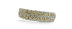 Bague 56 Demi-alliance - Bague en or jaune 18 carats et diamants 58 Facettes