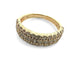 Bague 56 Demi-alliance - Bague en or jaune 18 carats et diamants 58 Facettes