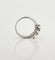 Bague 53 Alliance trilogie vintage en or blanc 18 carats et diamants 58 Facettes