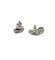Boucles d'oreilles Boucles d’oreilles anciennes ailes d’ange en or blanc, argent et platine diamants 58 Facettes