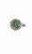 Bague 55 Bague ancienne en or blanc, diamants et émeraude 58 Facettes
