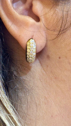 Boucles d'oreilles Boucles d’oreilles pendantes en or jaune 18 carats et diamants 58 Facettes
