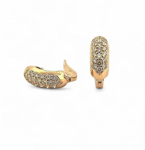 Boucles d'oreilles Boucles d’oreilles pendantes en or jaune 18 carats et diamants 58 Facettes
