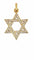 Pendentif Pendentif Étoile de David en or jaune 18 carats et diamants 58 Facettes