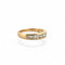 Bague 55 Demi-alliance - Bague en or jaune 18 carats et diamants 58 Facettes