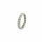 Bague 59 Alliance vintage tour complet en platine 950 et diamants 58 Facettes