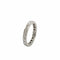 Bague 59 Alliance vintage tour complet en platine 950 et diamants 58 Facettes