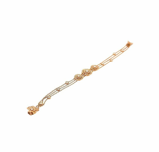 Bracelet Garrard Tudor Roses - Bracelet en or rose 18 carats et diamants 58 Facettes