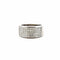 Bague 55 Bague pavée de diamants taille princesse en or blanc 18 carats 58 Facettes