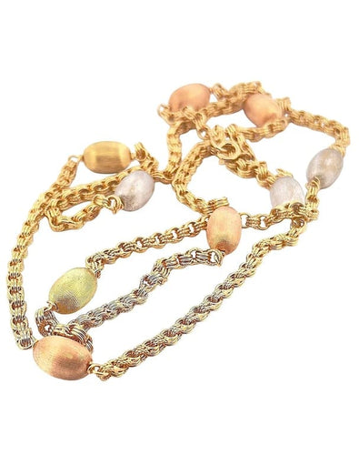 Collier Collier sautoir en or tricolore 18 carats (750/1000) 58 Facettes