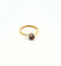 Bague 55.5 Bague solitaire ancienne en or jaune, platine et diamant brun 58 Facettes