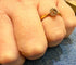 Bague 55.5 Bague solitaire ancienne en or jaune, platine et diamant brun 58 Facettes