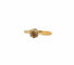 Bague 55.5 Bague solitaire ancienne en or jaune, platine et diamant brun 58 Facettes