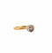 Bague 55.5 Bague solitaire ancienne en or jaune, platine et diamant brun 58 Facettes