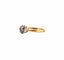 Bague 55.5 Bague solitaire ancienne en or jaune, platine et diamant brun 58 Facettes