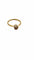 Bague 55.5 Bague solitaire ancienne en or jaune, platine et diamant brun 58 Facettes